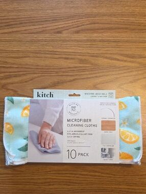 NWT "Home Essentials" 10-Pack Microfiber Cleaning Cloths